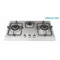 3 queimadores de aço inoxidável fogão a gás Cooktops